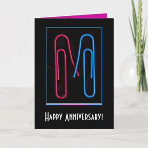 paper clip anniversary card