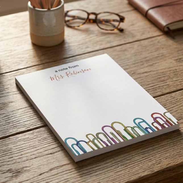Paper Clip Customisable Teacher Appreciation Notepad (Creator Uploaded)