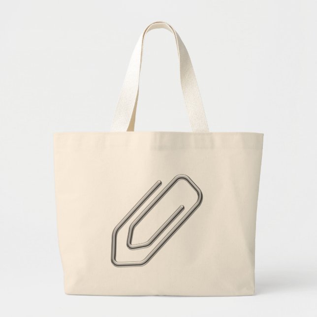 Paper Clip Large Tote Bag (Front)