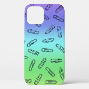 Paper Clips Over Rainbow iPhone 12 Case