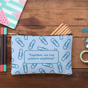 Paper clips pattern personalised Pencil case/bag Accessory Pouch