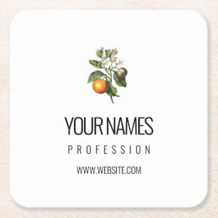 PAPER COASTER BUSINESS CARD : ORANGE BLOSSOM