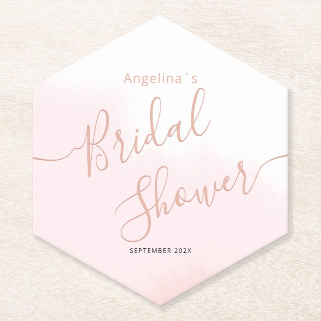 Paper Coaster for a bridal shower. (Front)