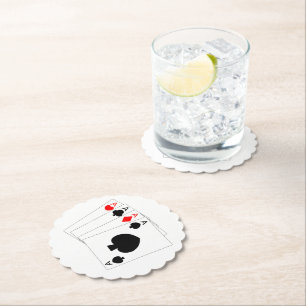 Paper Coaster Four Aces Design