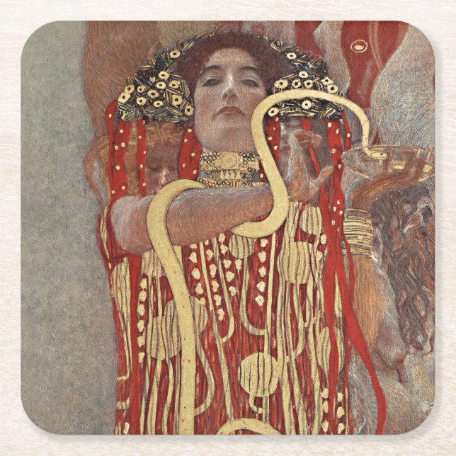 PAPER COASTER : GUSTAV KLIMT  : HYGIEIA : 1907 (Front)