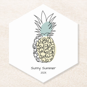 Paper Coaster Pineapple