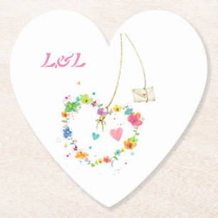 Paper coaster shape heart