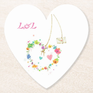 Paper coaster shape heart