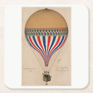PAPER COASTER : VINTAGE FRENCH HOT AIR BALLOON