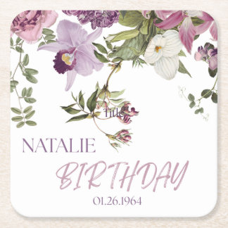 Paper Coaster Watercolor Vintage Floral Collection