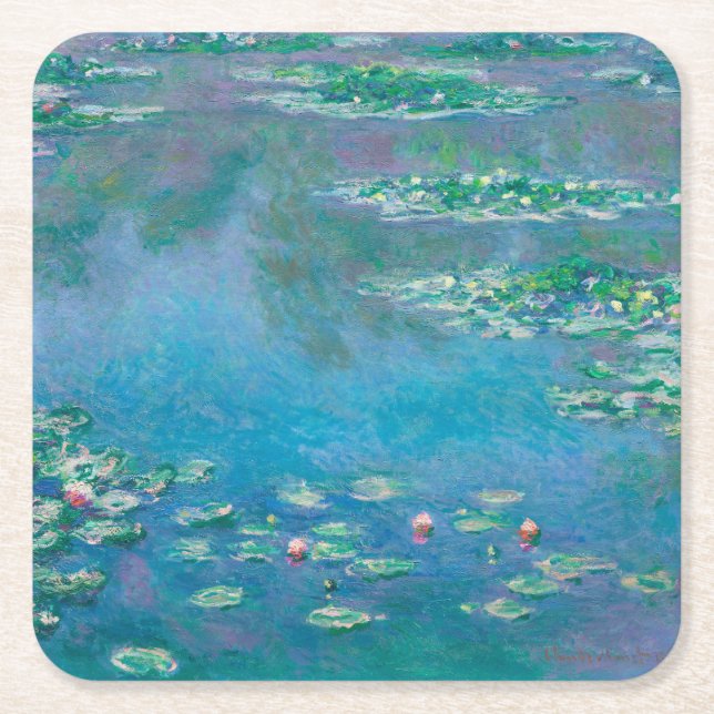 PAPER COASTER : "WATERLILIES" BY MONET (Front)