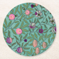 PAPER COASTER : WILLIAM MORRIS : POMEGRANATES