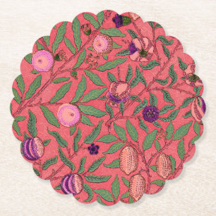 PAPER COASTER : WILLIAM MORRIS : POMEGRANATES