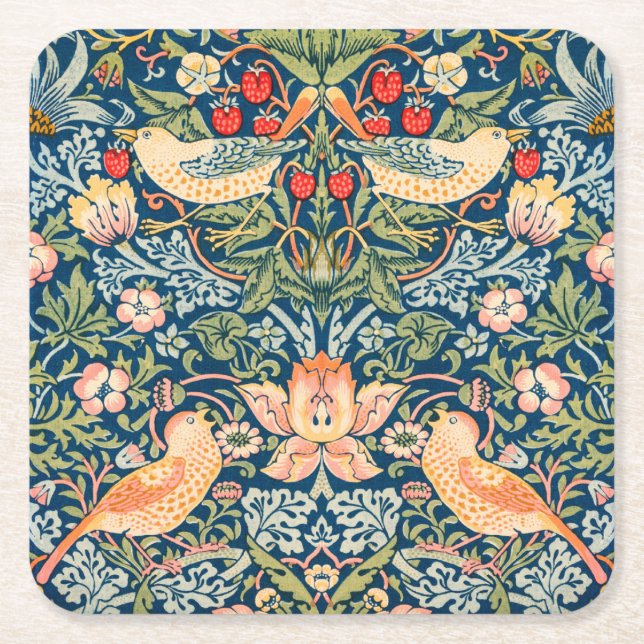 PAPER COASTER : WILLIAM MORRIS, STRAWBERRY THIEVES (Front)