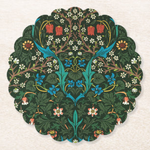 PAPER COASTER WILLIAM MORRIS "TULIPS" DESIGN