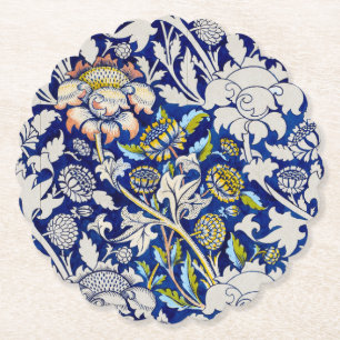PAPER COASTER : WILLIAM MORRIS : WATERCOLOUR 1883