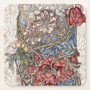 PAPER COASTER : WILLIAM MORRIS : WILD TULIP