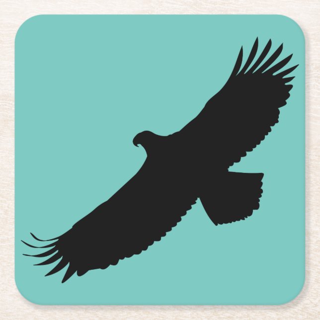 Paper Coaster with Flying Eagle Your Colour (Front)
