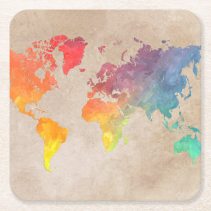 Paper Coaster world map #map