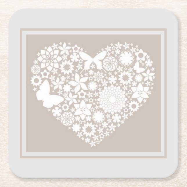 Paper Coasters - Heart (Front)