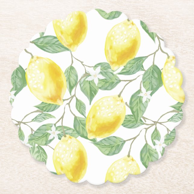 Paper Coasters Set-Lemons (Front)