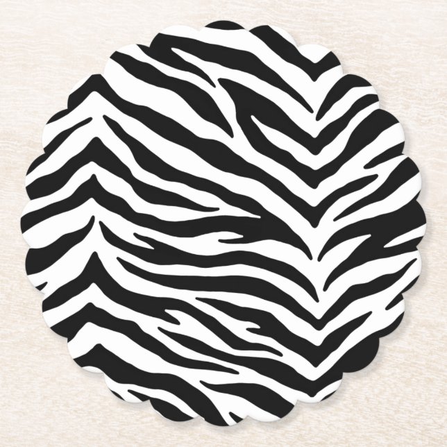 Paper Coasters Set-Zebra Print (Front)