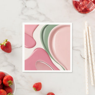 Paper cocktail napkin in stylish graphic