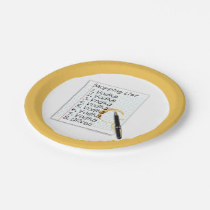 PAPER COCKTAIL PLATES - VODKA SHOPPING LIST