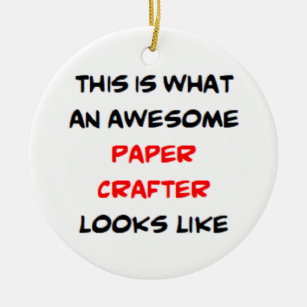 paper crafter, awesome ceramic tree decoration