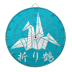Paper crane dartboard