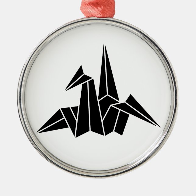 Paper Crane Metal Tree Decoration (Front)