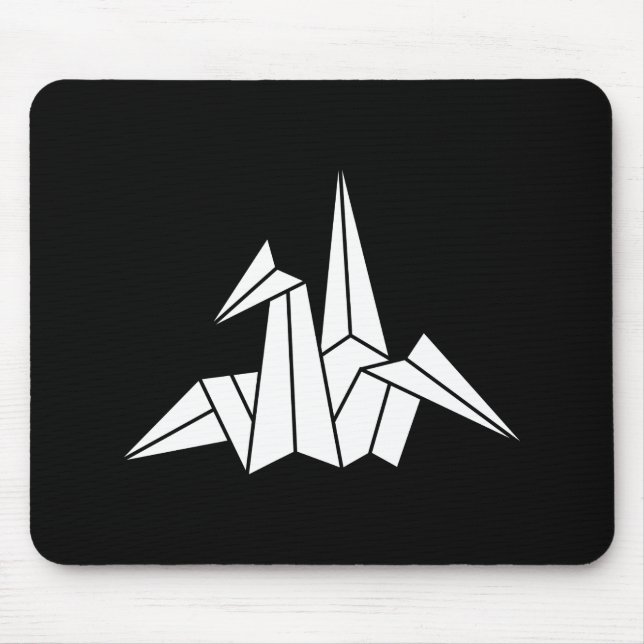 paper crane mouse mat (Front)