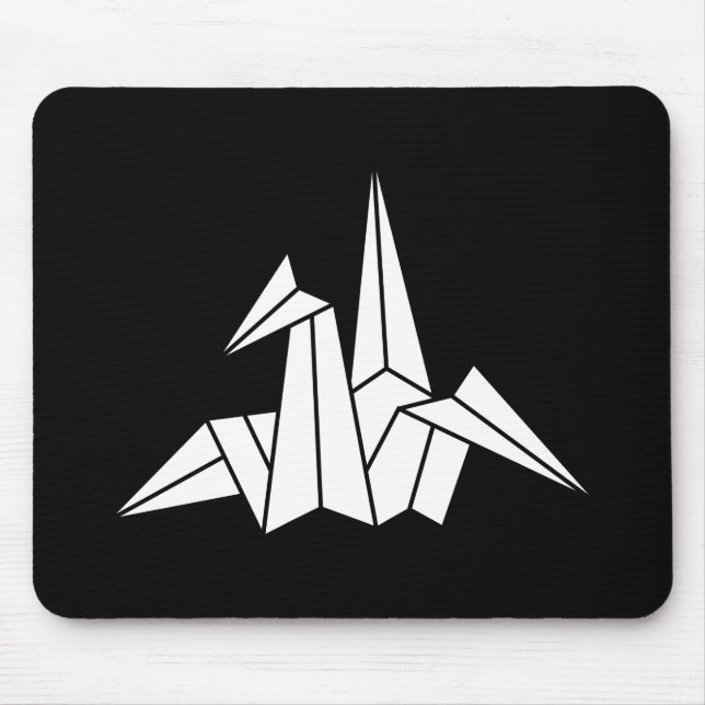 Paper Crane Mouse Mat (Front)