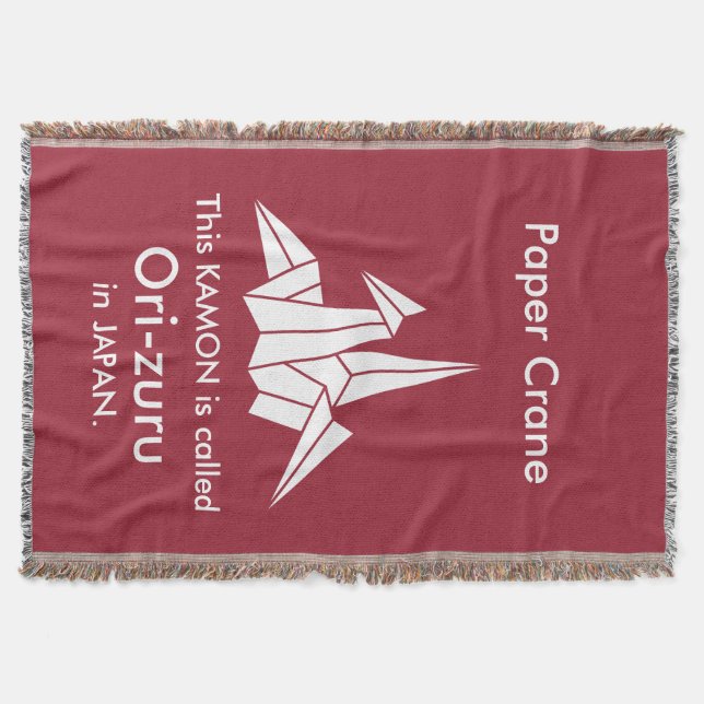 Paper Crane Throw Blanket (Front)