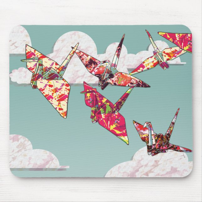 Paper Cranes Mouse Mat (Front)