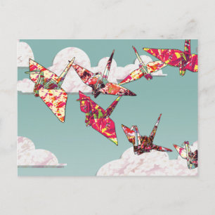 Paper Cranes Postcard