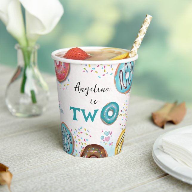 Paper cup for a second birthday. (Insitu)