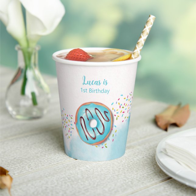 Paper cup for the first birthday. (Insitu)