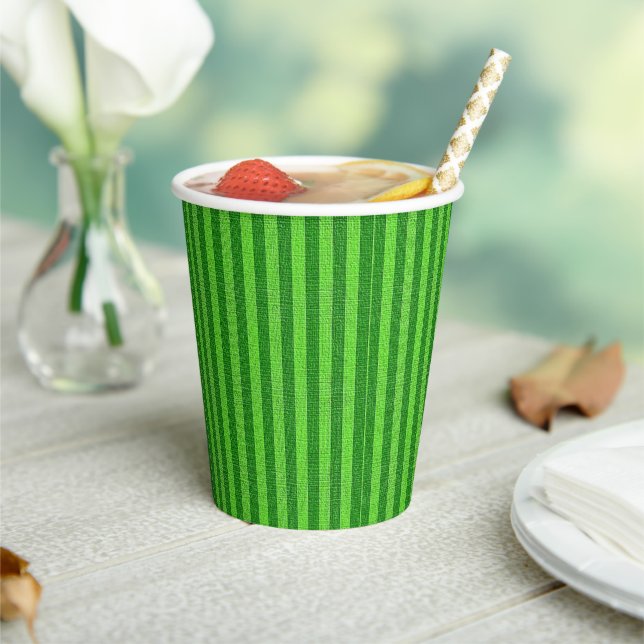 Paper Cup Green Stripe (Insitu)