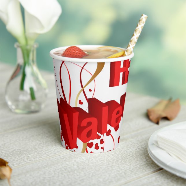 Paper Cup Happy Valentine's Day  (Insitu)