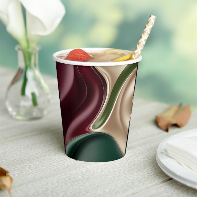 Paper cup in stylish abstract graphic (Insitu)