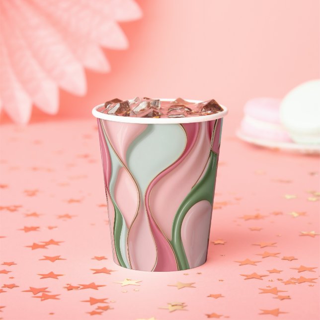 Paper cup in stylish abstract graphic (Insitu)