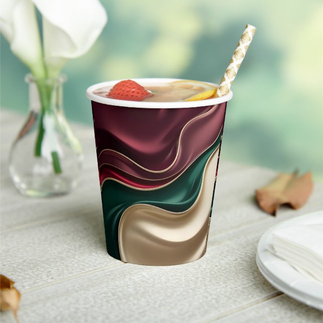 Paper cup in stylish abstract graphic (Insitu)