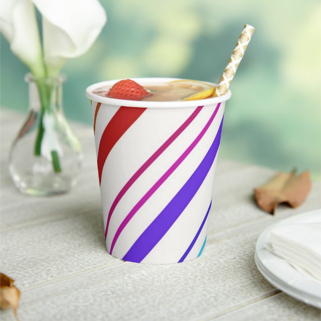 Paper Cup Stripe Colourful  (Insitu)