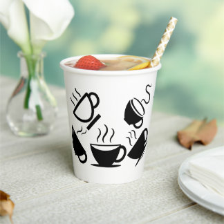 paper cup with black cup images