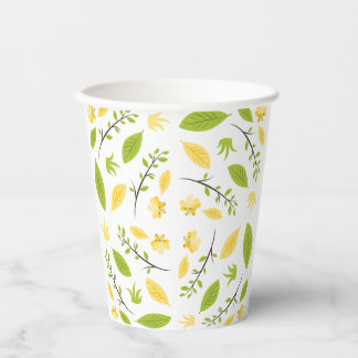 paper cup with floral pattern