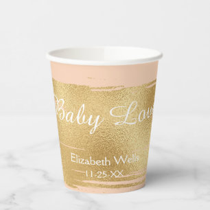 Paper Cups "Classic Gold/Pink" 8 oz.