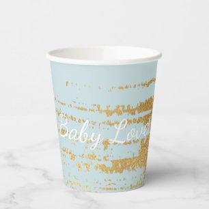 Paper Cups "Classic Light Gold/Blue" 8 oz.