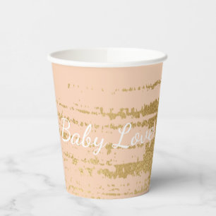 Paper Cups "Classic Light Gold/Pink" 8 oz.