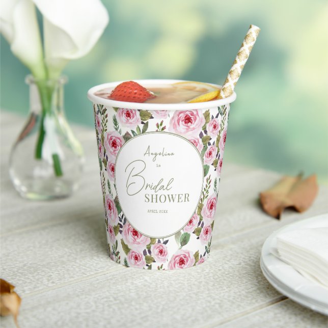 Paper Cups for a pastel bridal shower. (Insitu)